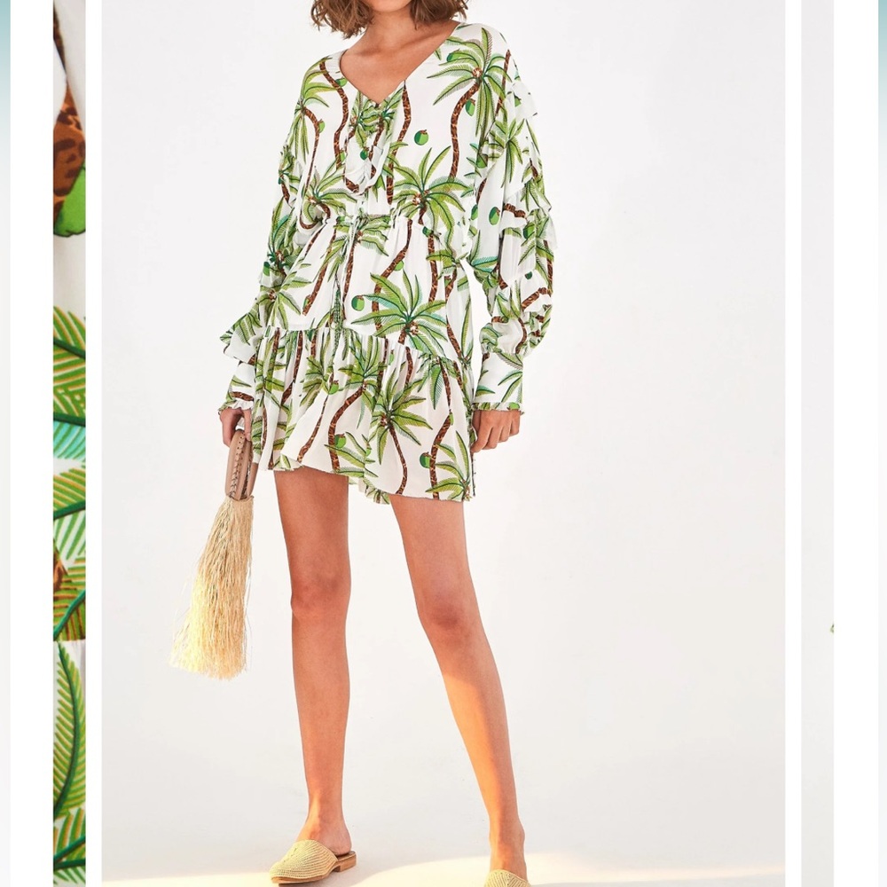 Farm Rio Swinging palms mini dress - Picture 3 of 5